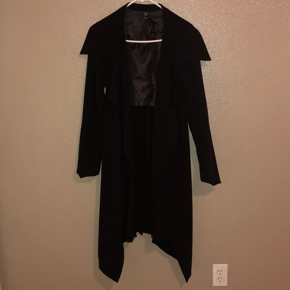 Long black duster jacket
